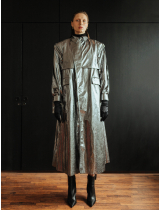 DARK SILVER TRENCHCOAT