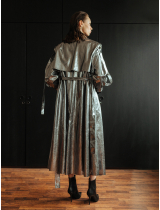 DARK SILVER TRENCHCOAT