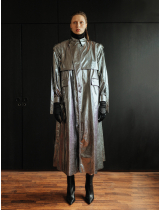 DARK SILVER TRENCHCOAT