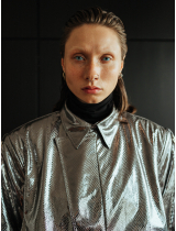 DARK SILVER TRENCHCOAT