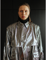 DARK SILVER TRENCHCOAT