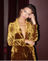MUSTARD GOLDEN VELVET JACKET